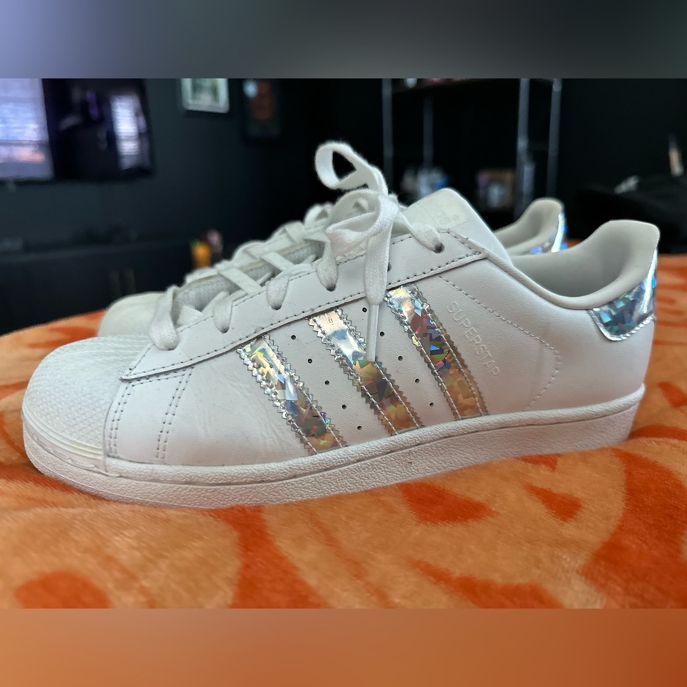 Holographic Adidas size 5.5 women’s size 7